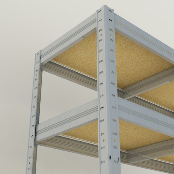 Kovový regál Futur 2000x900x600/8, pozink, 350kg/pol.