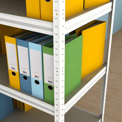 Regál na šanony 2100x900x600/6, biela