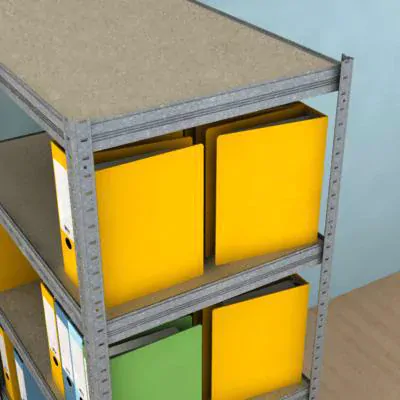 Kovový regál Futur 1800x1200x600/5 políc, pozink, 200 kg/pol.