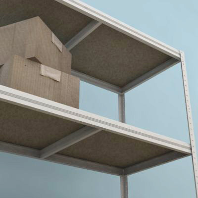 Kovový regál Futur 900x1200x600/3, biela, 200kg/pol.