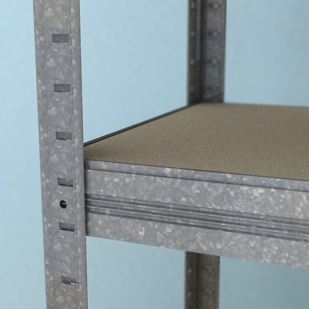 Kovový regál Futur 2000x900x450/8, pozink, 250kg/pol.