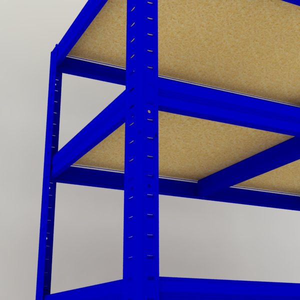 Kovový regál Futur 2100x900x600/8, modrá, 350kg/pol. lamino