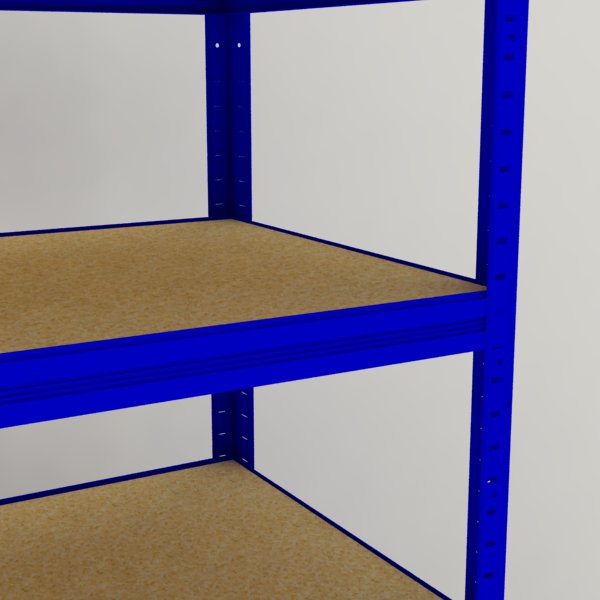 Kovový regál Futur 2100x900x600/8, modrá, 350kg/pol. lamino