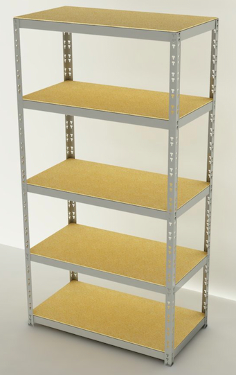 Regál 1800x900x500/5, pozink, 350kg/pol.