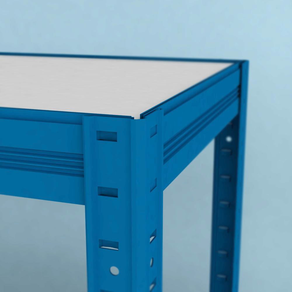 Kovový regál Futur 1800x900x450/5, modrá, 350kg/pol.lamino