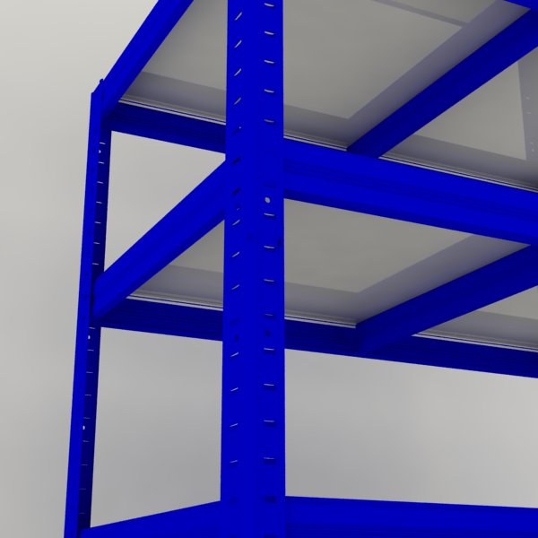 Kovový regál Futur 2100x900x600/5, modrá, 350kg/pol.lamino