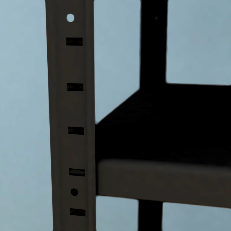 Kovový regál Drumy 1700x1000x400/6, 130kg/pol., čierna 