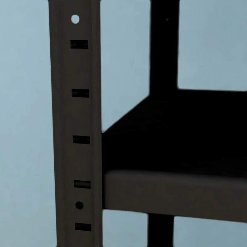 Kovový regál Drumy 2400x800x400/7, 130kg/pol., čierna 