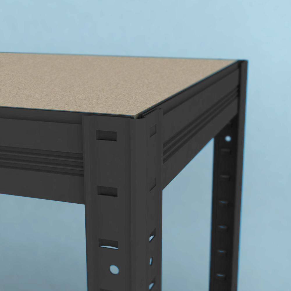 Kovový regál Futur 2400x900x600/6, čierna, 350kg/pol.