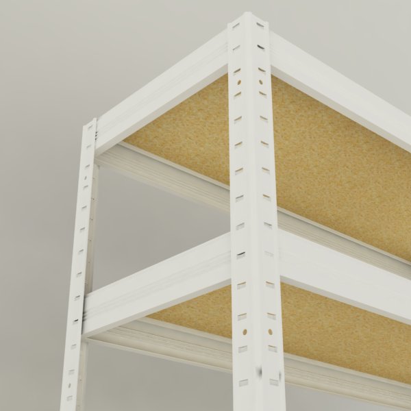 Kovový regál Futur 2700x900x450/6, biela, 250kg/pol.