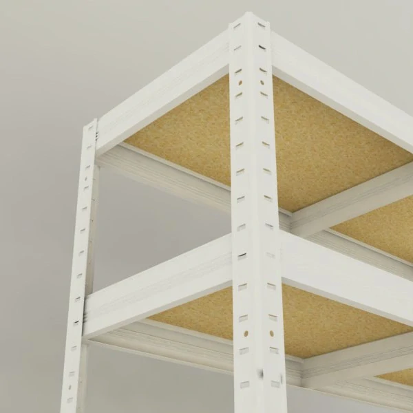 Kovový regál Futur 2700x1200x600/6, biela, 200kg/pol.