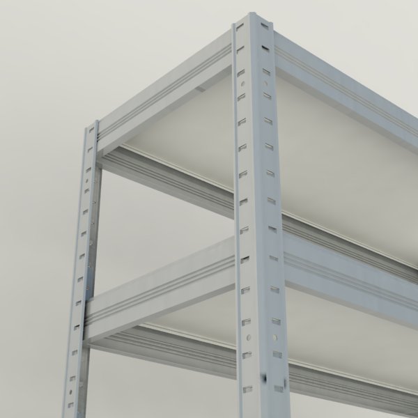 Kovový regál Futur 2100x900x450/8, pozink, 250kg/pol. lamino