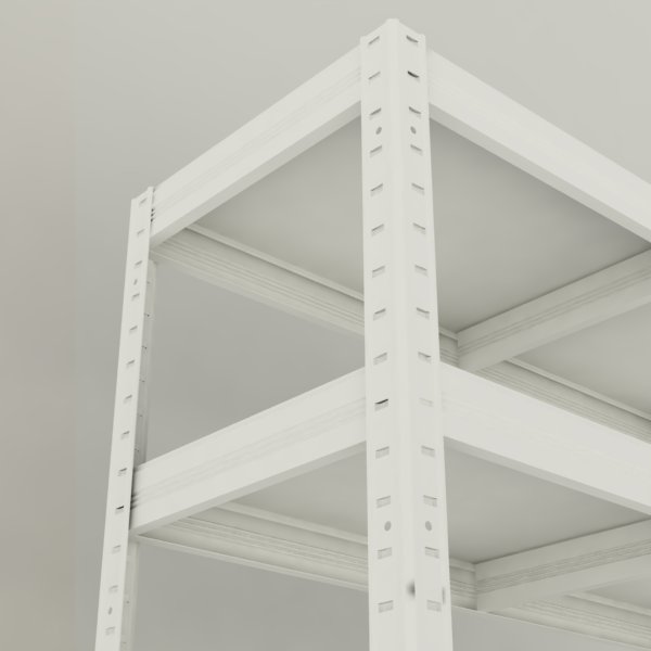 Kovový regál Futur 2100x900x600/7, biela, 350kg/pol. lamino