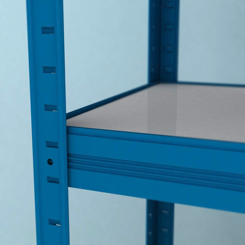 Kovový regál Futur 1800x900x450/5, modrá, 350kg/pol.lamino