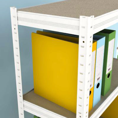 Regál na šanony 2500x900x350/7, biela