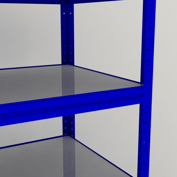 Kovový regál Futur 2100x900x600/5, modrá, 350kg/pol.lamino