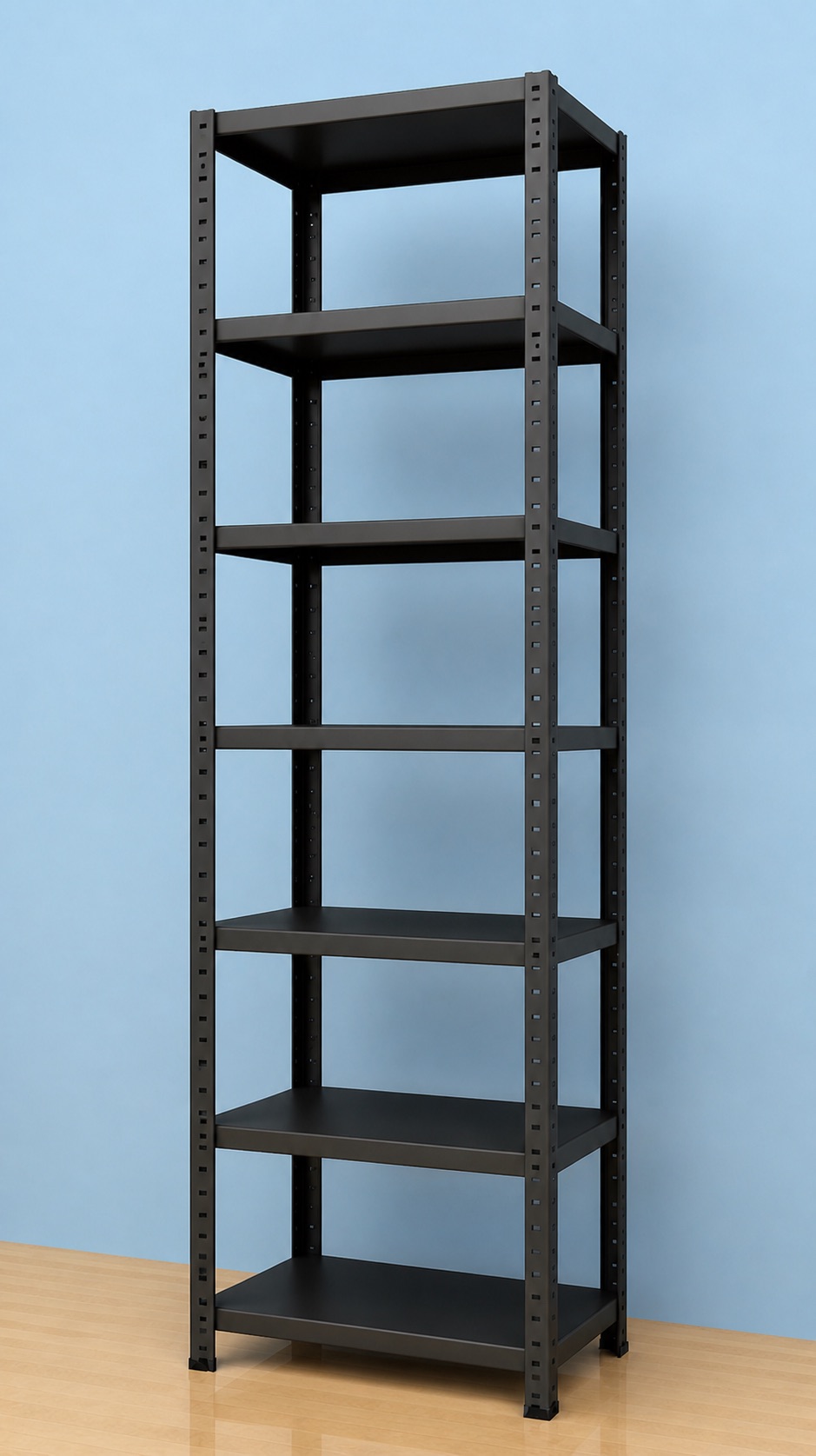 Regál na šanony 2500x600x400/7, 130kg/pol., čierna