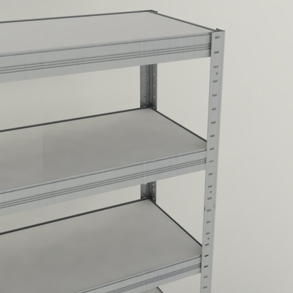 Kovový regál Futur 2100x900x350/5, pozink, 350kg/pol. lamino