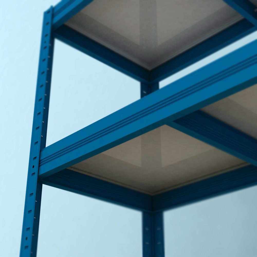 Kovový regál Futur 1800x900x450/5, modrá, 350kg/pol.lamino