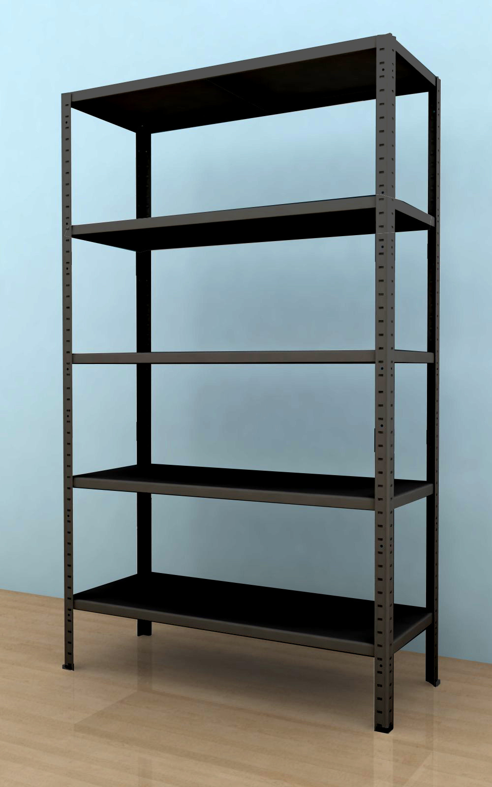 Regál na šanony 1800x900x400/5, 130kg/pol., čierna