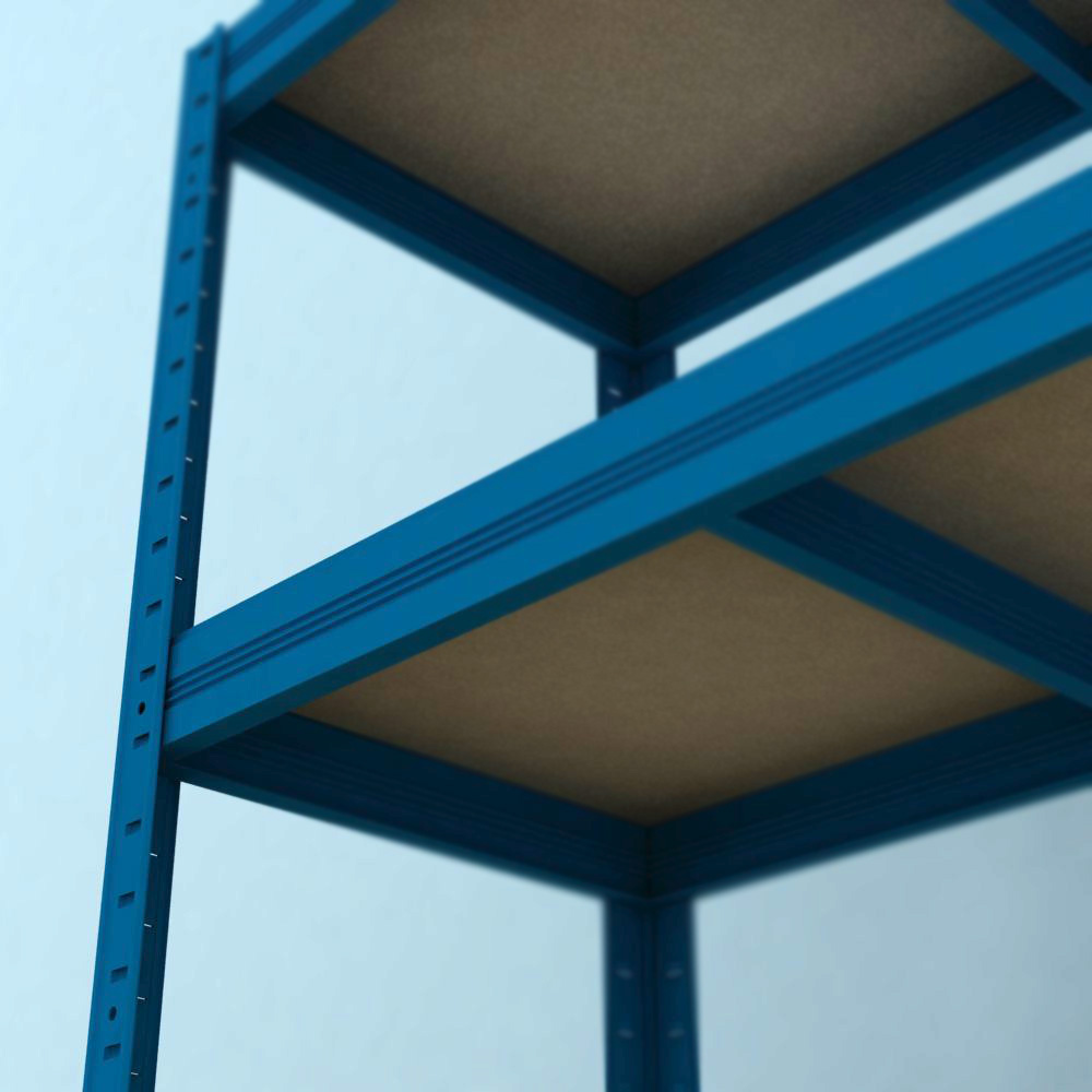 Kovový regál Futur 1800x900x450/5, modrá, 350kg/pol.