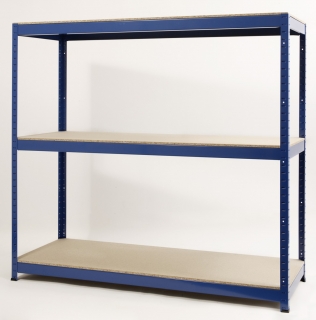 Kovový regál HEAVY 1800x1600x600/4, pozink, 600 kg/pol.