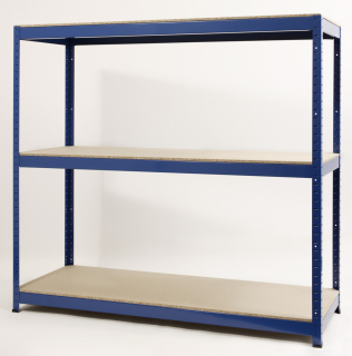 Kovový regál HEAVY 1800x1600x600/5, čierna, 600 kg/pol.
