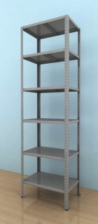 Kovový regál Drumy 2400x900x400/6, 130kg/pol., pozink 