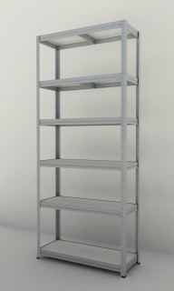 Kovový regál Futur 2000x900x350/6, pozink, 350kg/pol. lamino