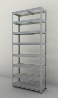 Kovový regál Futur 2000x900x350/8,  pozink, 350kg/pol. lamino