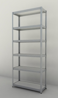 Kovový regál Futur 2000x900x450/6, pozink, 250kg/pol. lamino