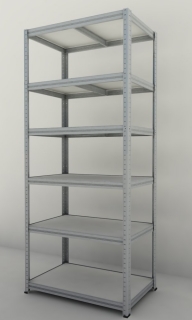 Kovový regál Futur 2000x900x600/6, pozink, 350kg/pol. lamino