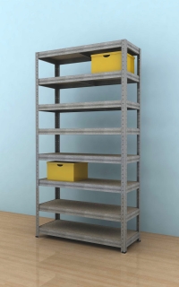 Kovový regál Futur 2100x900x350/8,  pozink, 350kg/pol.