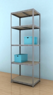 Kovový regál Futur 2400x900x600/5, pozink, 350kg/pol.
