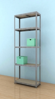 Kovový regál Futur 2400x900x350/5, pozink, 350kg/pol.