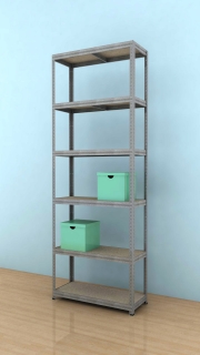 Kovový regál Futur 2400x900x350/6, pozink, 350kg/pol.