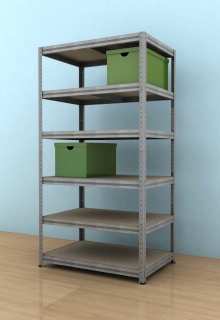 Kovový regál Futur 2100x900x600/6, pozink, 350kg/pol.