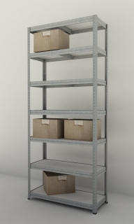 Kovový regál Futur 2100x900x350/7, pozink, 350kg/pol. lamino
